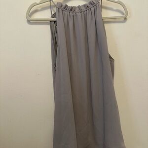 Gray Sleeveless Blouse